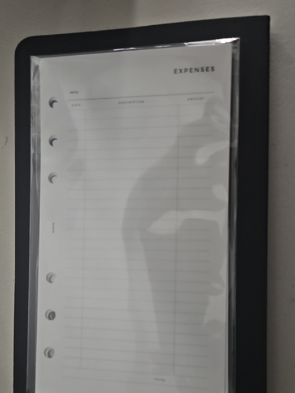 8Lotus Planner Agenda Inserts MM Personal - Expenses